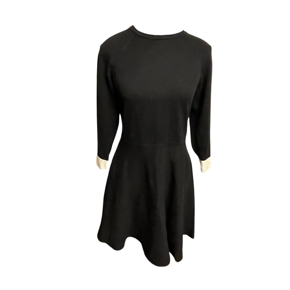 Vince Camuto Black Dress with Cream Cuffs